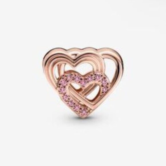 Authentic Pandora Intertwined Love Hearts Charm - Picture 2 of 5